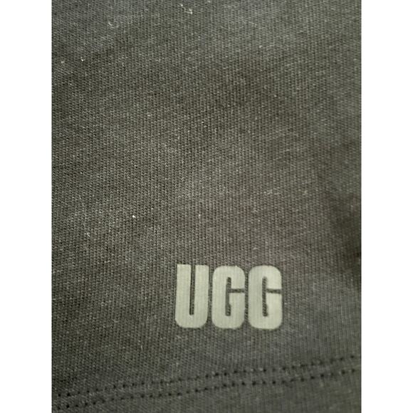 UGG Organic Cotton Hoodie Dress Black Size L Oversized Short Sleeve Lounge - Picture 6 of 6